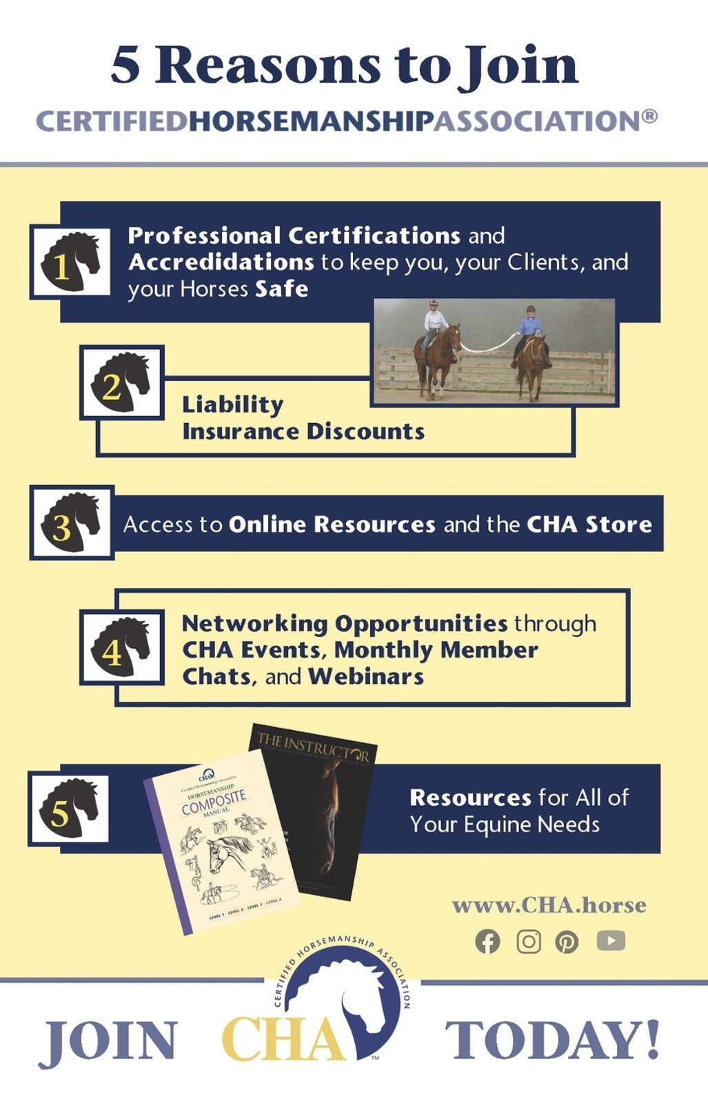 5 Reasons to Join Certified Horsemanship Association Magazine Ad
