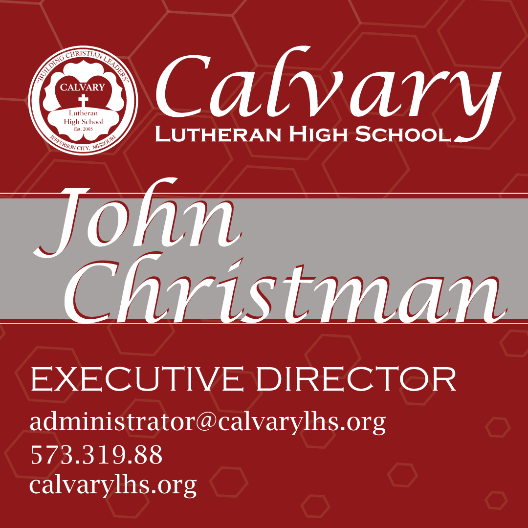 Digital Business Card for the Executive Director of Calvary Lutheran High School